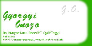 gyorgyi onozo business card